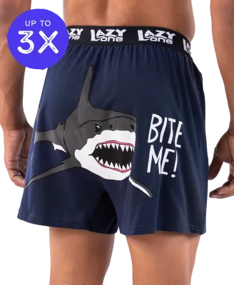 ^ Lazy One: Bite Me! Men&#39;s Shark Boxers