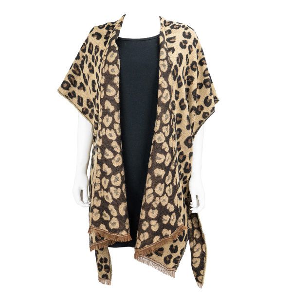 Britt&#39;s Knits® Snow Leopard Wrap: Tan