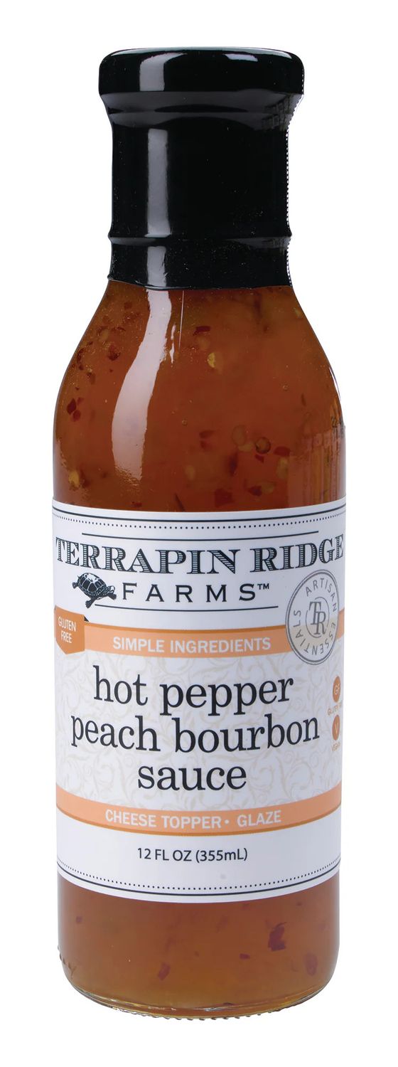 Terrapin Ridge Farms Sauces, Design: Hot Pepper Peach Bourbon