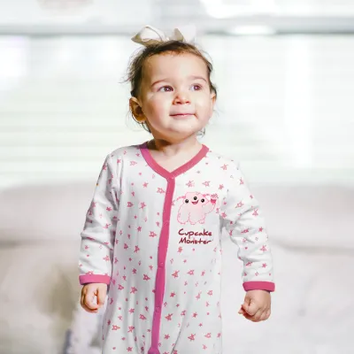 Pavilion Baby: &quot;Pink Cupcake Monster&quot;  Sleeper(6-12) Mon)