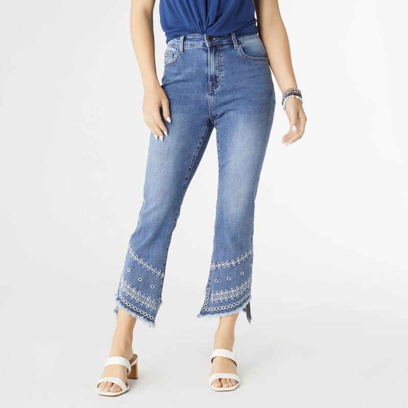 C+C EverStretch Straight Leg Crop w/ Slant Bottom: