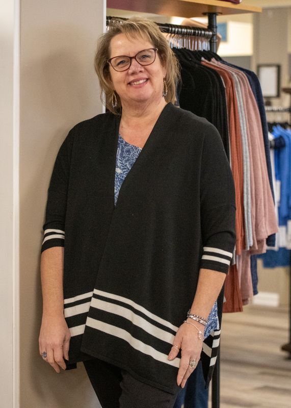 GANZ Striped Knit Wrap