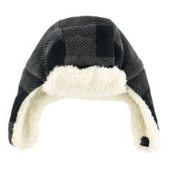 Grey Plaid Bomber Critter Cap, Size: S