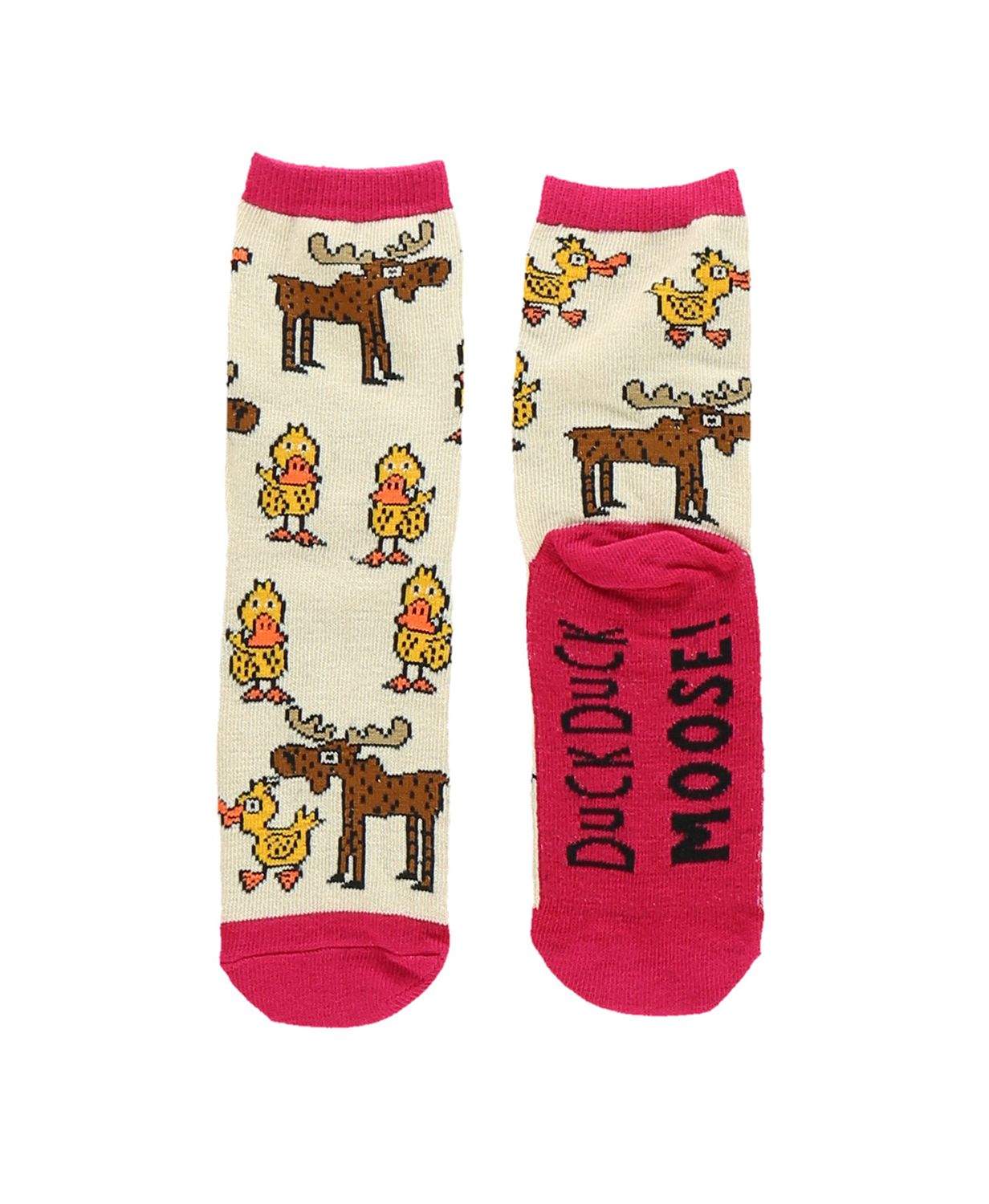 ^Duck Duck Moose  Kid&#39;s Sock , Color: Pink, Size: S