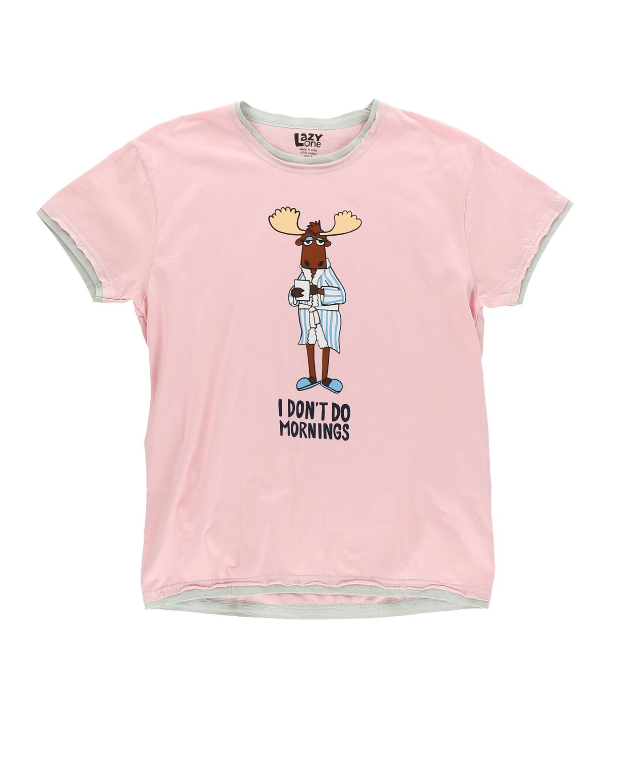 ~Don&#39;t do Mornings Moose PJ Tee, Size: XS