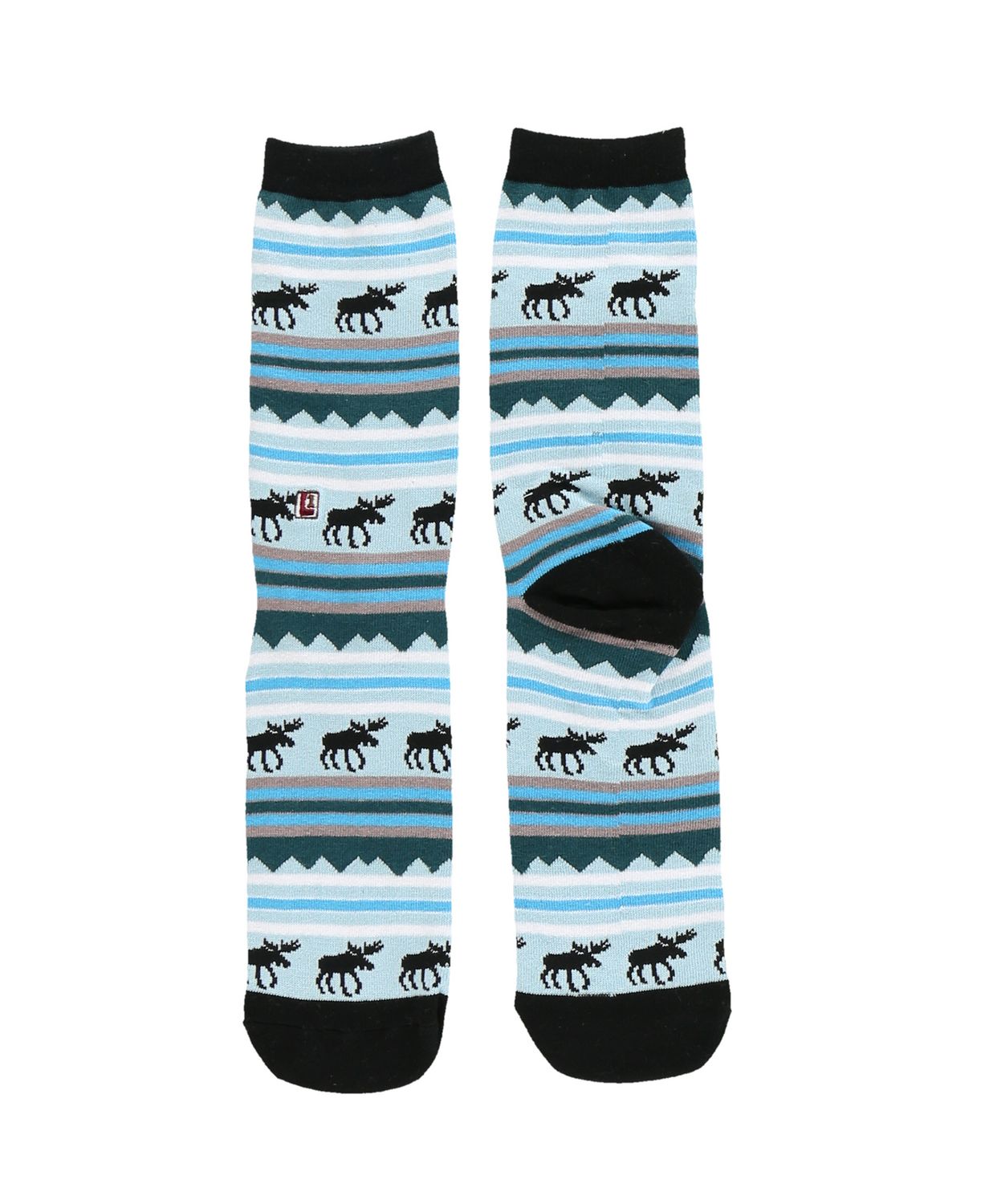 ~Winter Moose Crew Sock:, Size: One Size