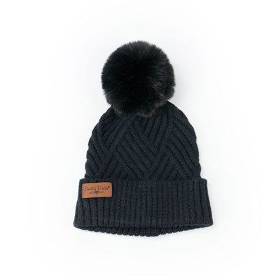 Britt&#39;s Knits® Kid’s Super Poof Pom Hat:, Color: Black