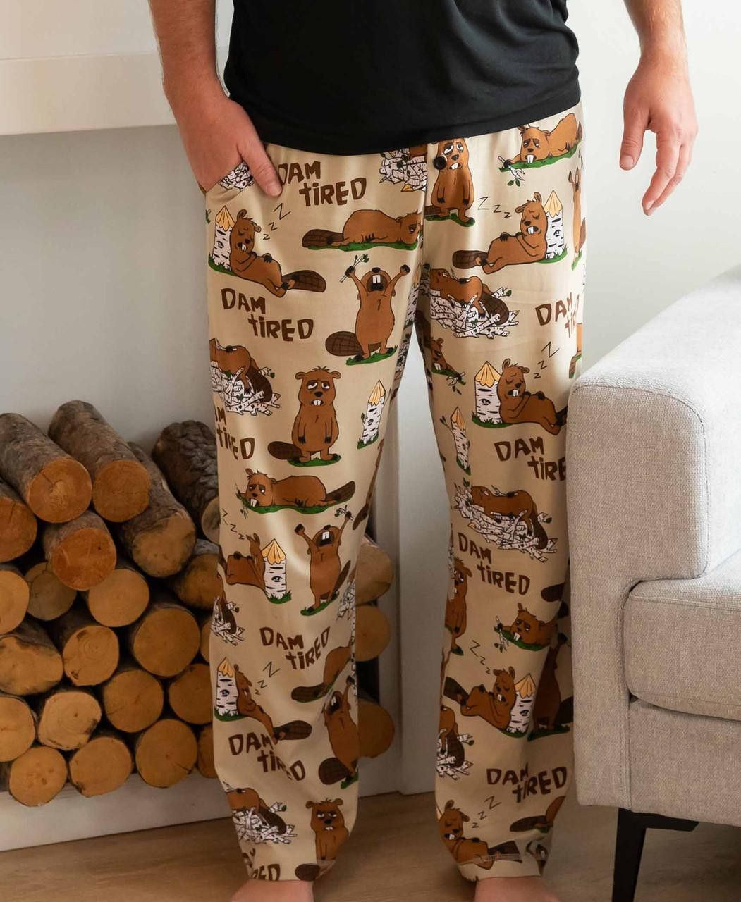 Lazy One Dam Tired Beaver Men&#39;s PJ Pant