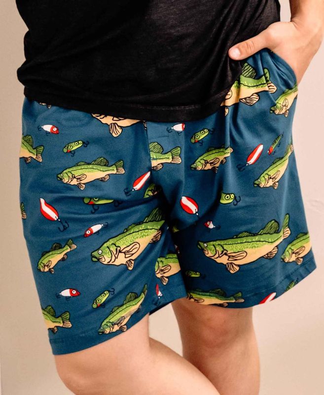 ~Lazy One Bass Men&#39;s Pajama Shorts
