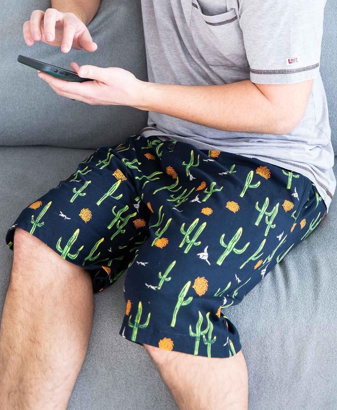 ~Lazy One Cactus Men&#39;s Pajama Shorts