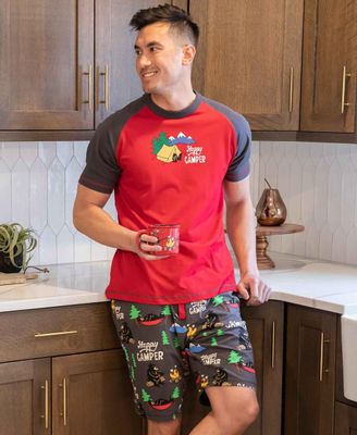 ^Lazy One Happy Camper Men&#39;s Pajama Shorts