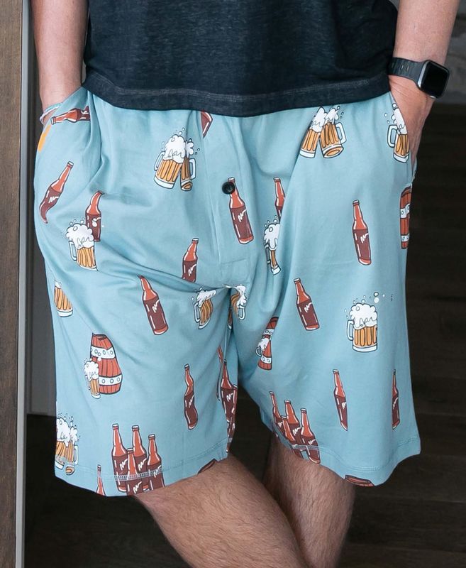 ~Lazy One Beery Tired Men&#39;s Pajama Shorts