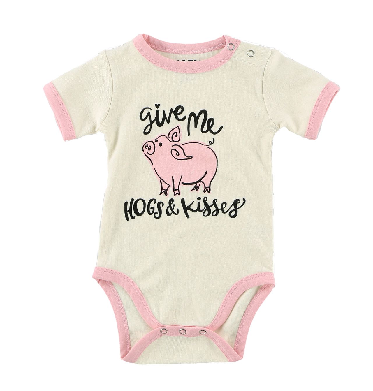 ^Lazy One Hogs &amp; Kisses Infant Creeper Onesie, Size: 6M