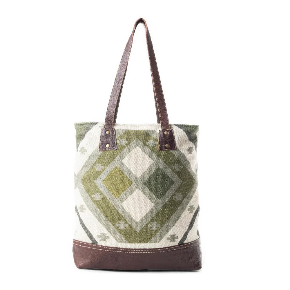 Myra Checkered Tote Bag