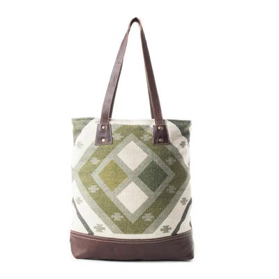 Myra Checkered Tote Bag