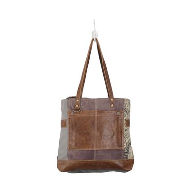 Myra Side Floral Print Canvas Tote Bag