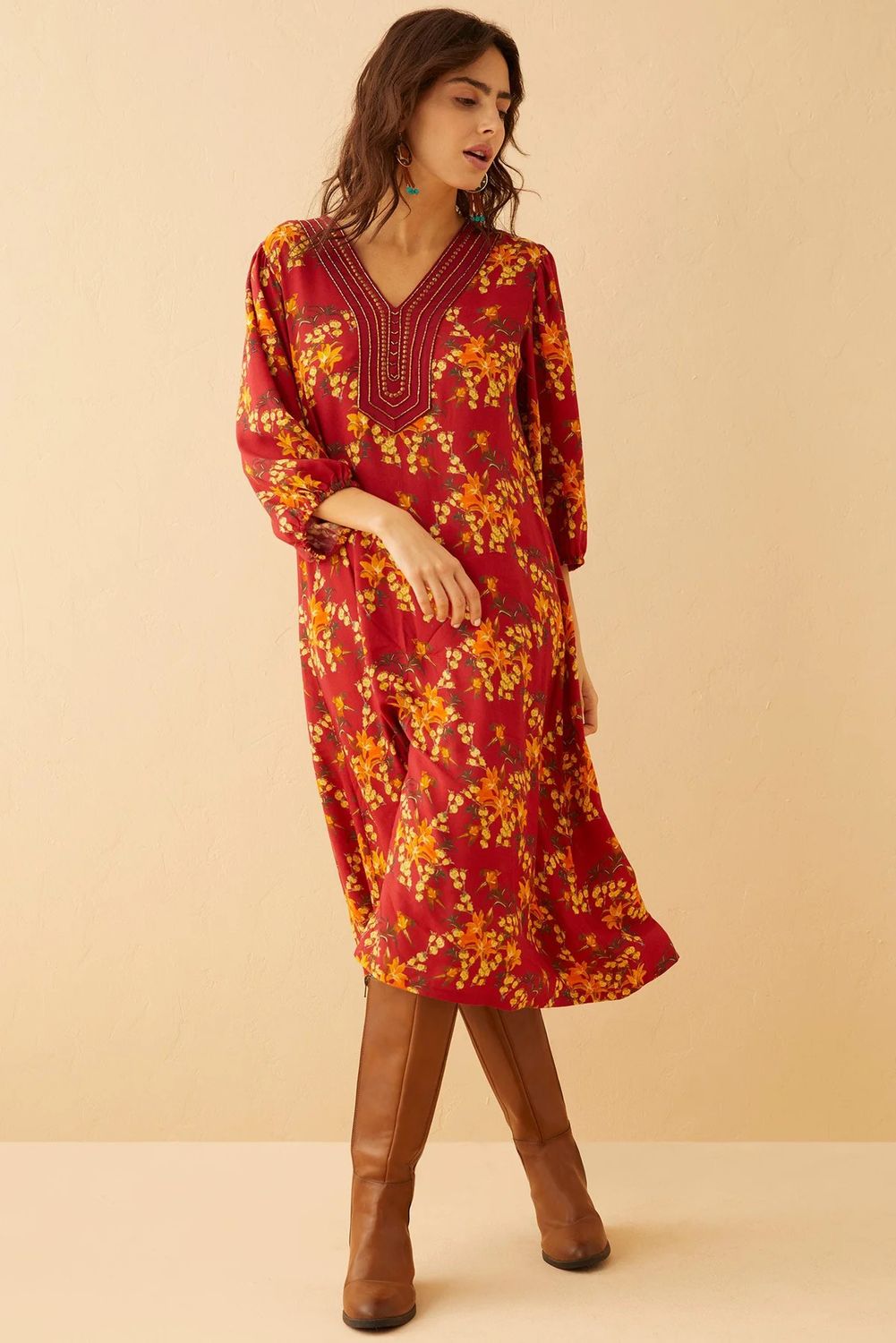 Myra Chloe&#39;s Love Embroidered Sleeved Sundress