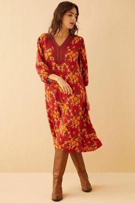 Myra Chloe&#39;s Love Embroidered Sleeved Sundress