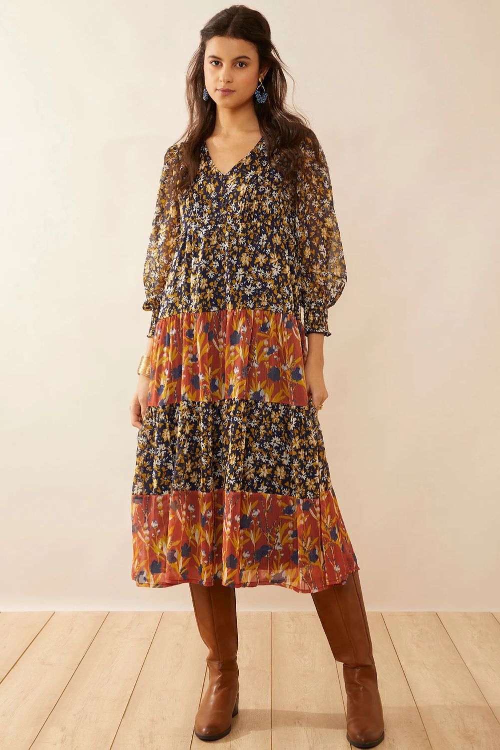 Myra Hannah Lodene Drop Empire Dress
