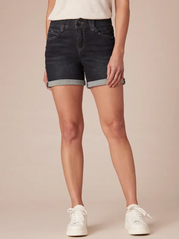 Democracy &quot;Ab&quot;solution Dark Indigo 5&quot; Inseam Denim Shorts