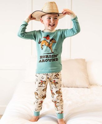 Lazy One Horsin&#39; Around Kid&#39;s Long Sleeve PJ&#39;s