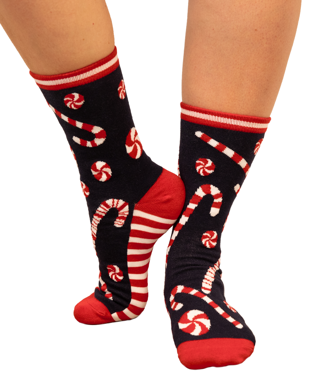 Lazy One Candy Cane Crew Sock