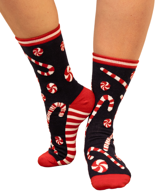 Lazy One Candy Cane Crew Sock