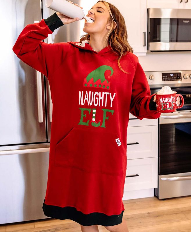 Lazy One Naughty Elf Sleep Hoodie