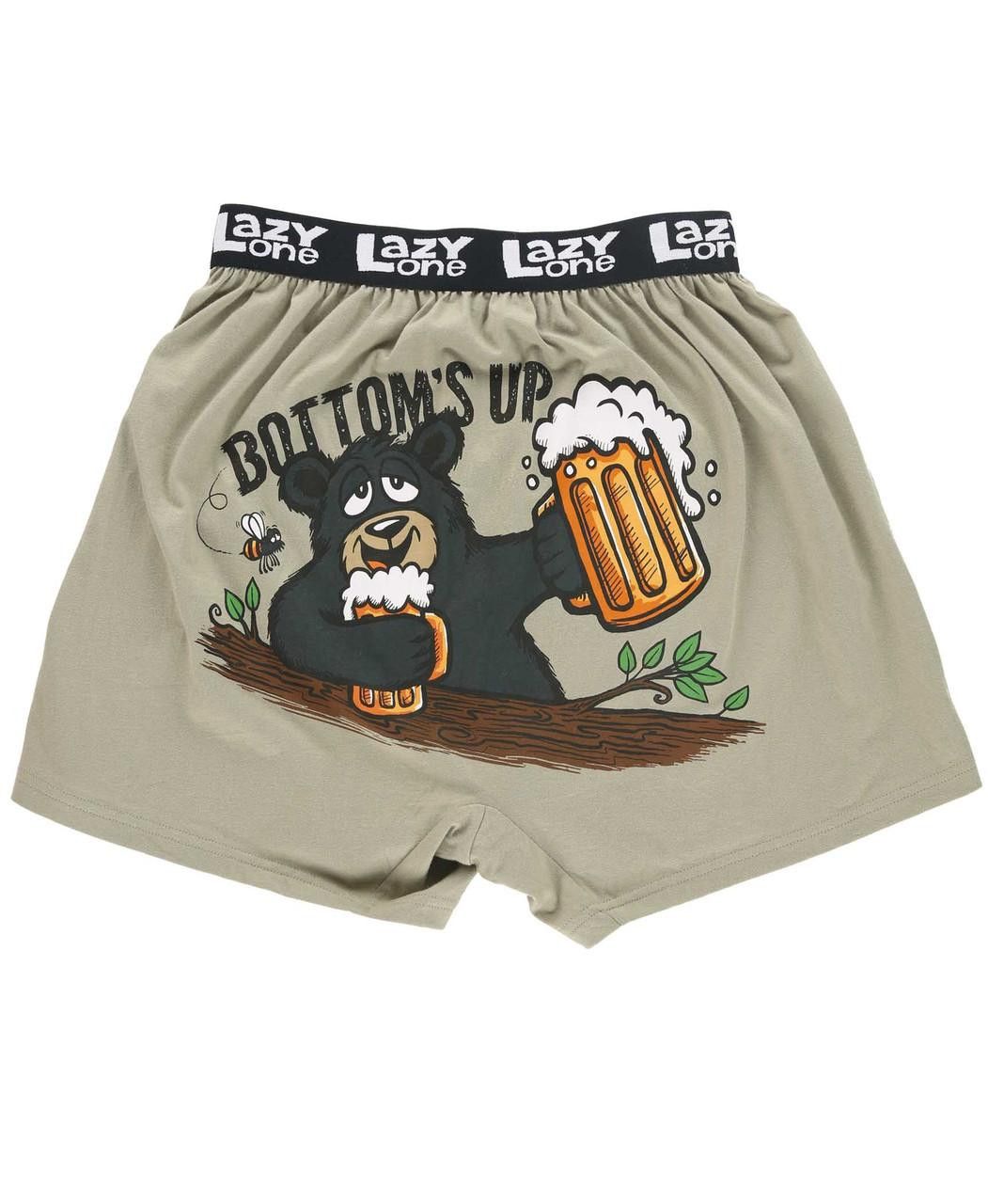 Lazy One Bottoms Up Grey Boxer: