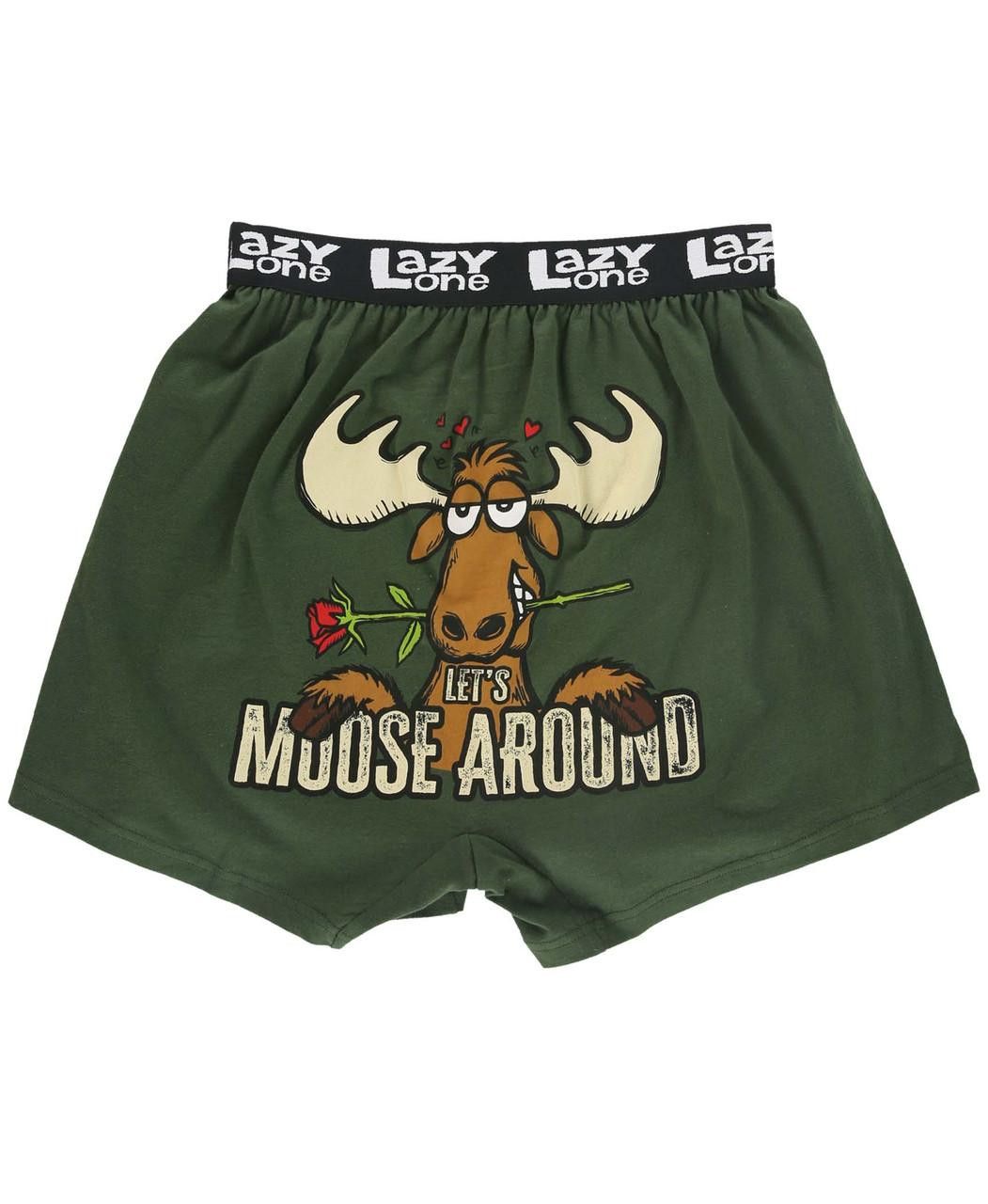Lazy One Let's Moose Around Men's Boxer