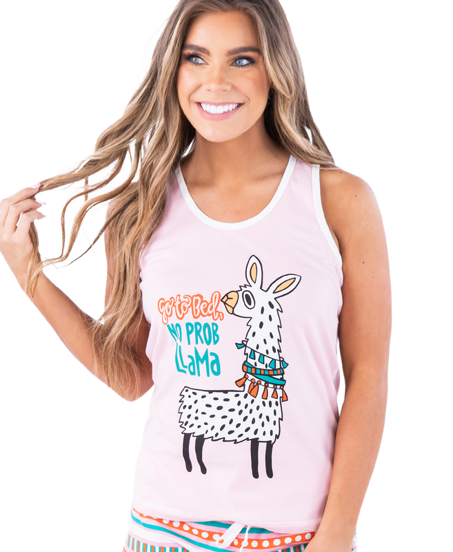 ^(P) Lazy One No Prob Llama Women&#39;s Tank Top**