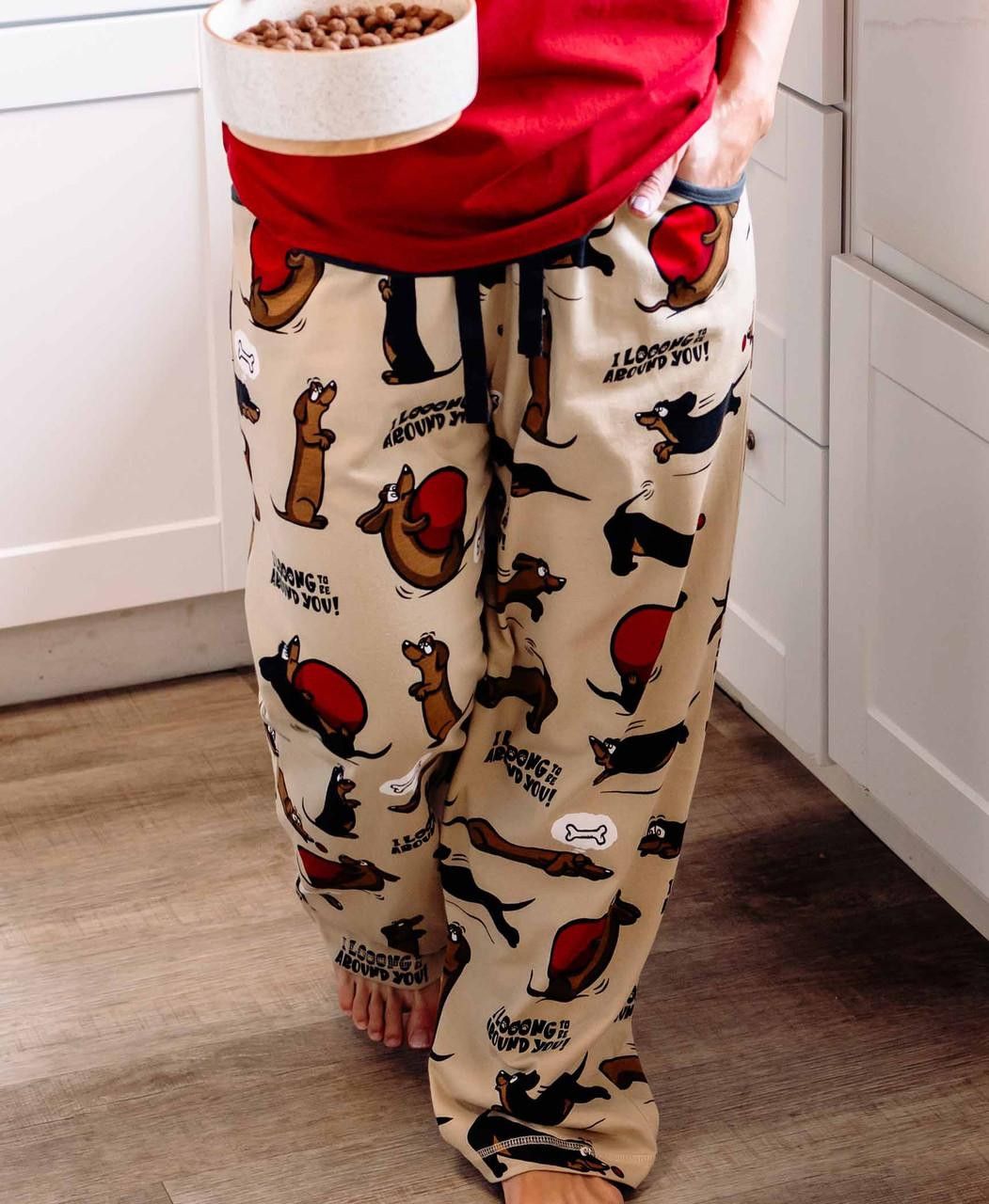 Lazy One Long To Be Around You Women&#39;s Regular Fit Dog Red PJ Pant
