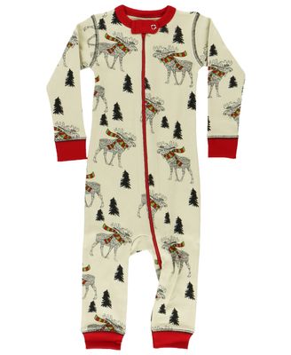 ^(P)  Lazy One Moosletoe Infant Union Suit