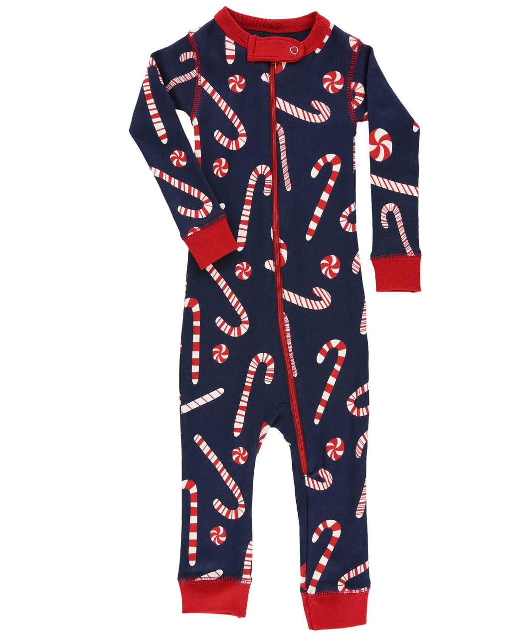 ~(P) Lazy One Candy Cane Union Suit