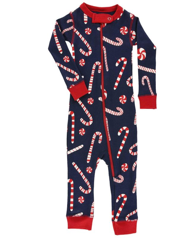 ~(P) Lazy One Candy Cane Union Suit
