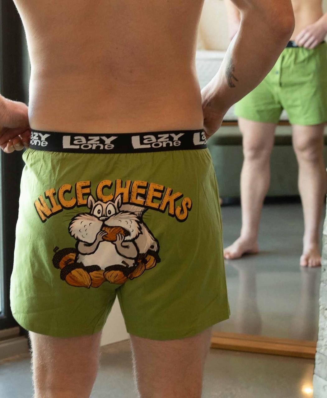 Lazy One Nice Cheeks Green Squirrel Boxer: