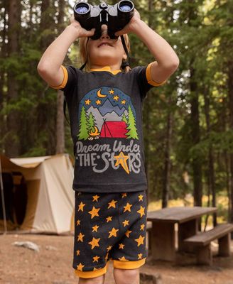 Lazy One Dream Under the Stars Kid&#39;s PJ Camping Short Set
