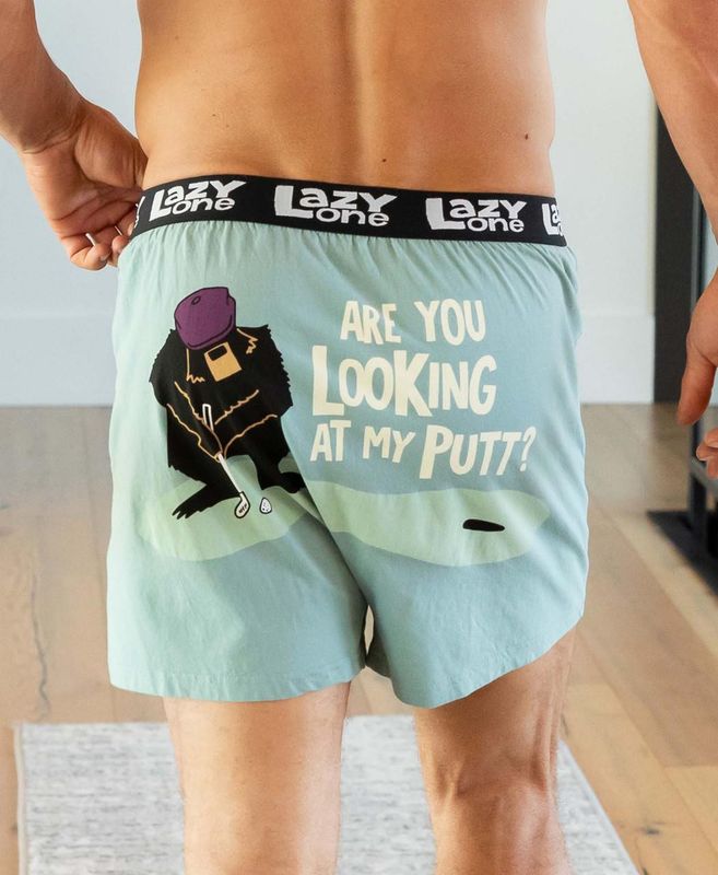Lazy One Looking at my Putt Funny Boxer