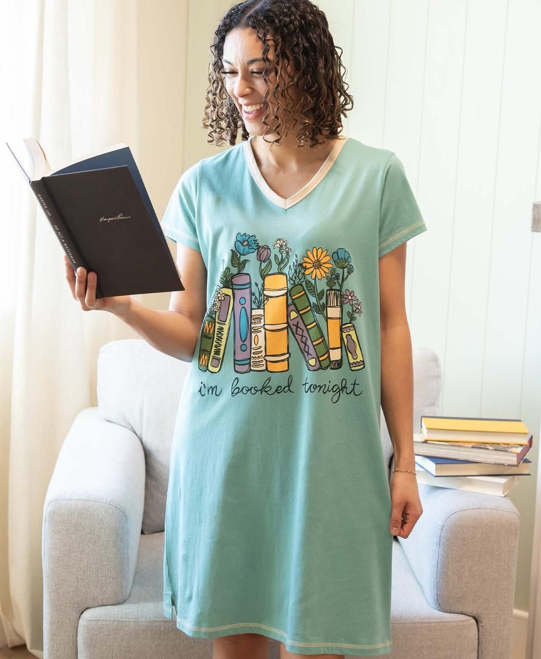 Lazy One Booked Women&#39;s V-neck Nightshirt: