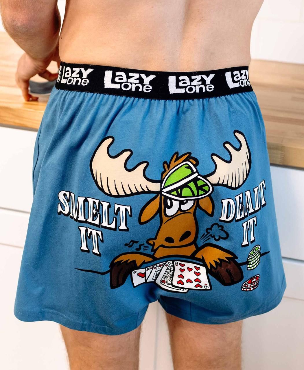 Lazy One Smelt It Dealt It Men&#39;s Moose Boxer