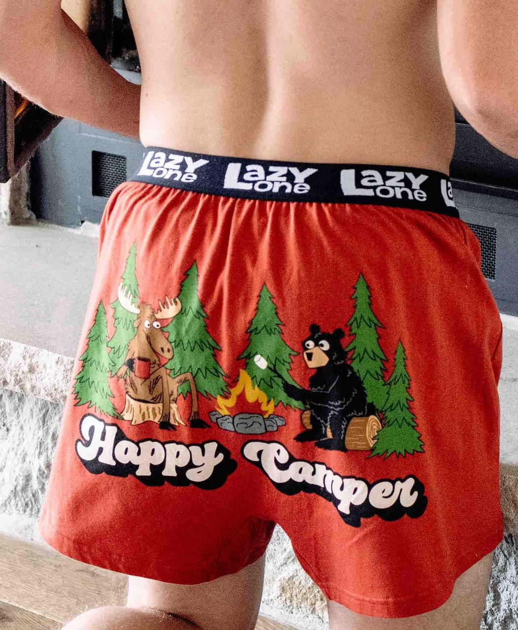 Lazy One Happy Camper Red Boxer: