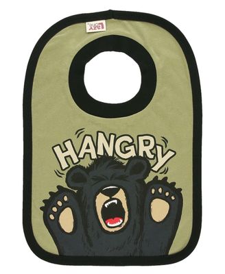 Lazy One Hangry Bear Infant Bib: