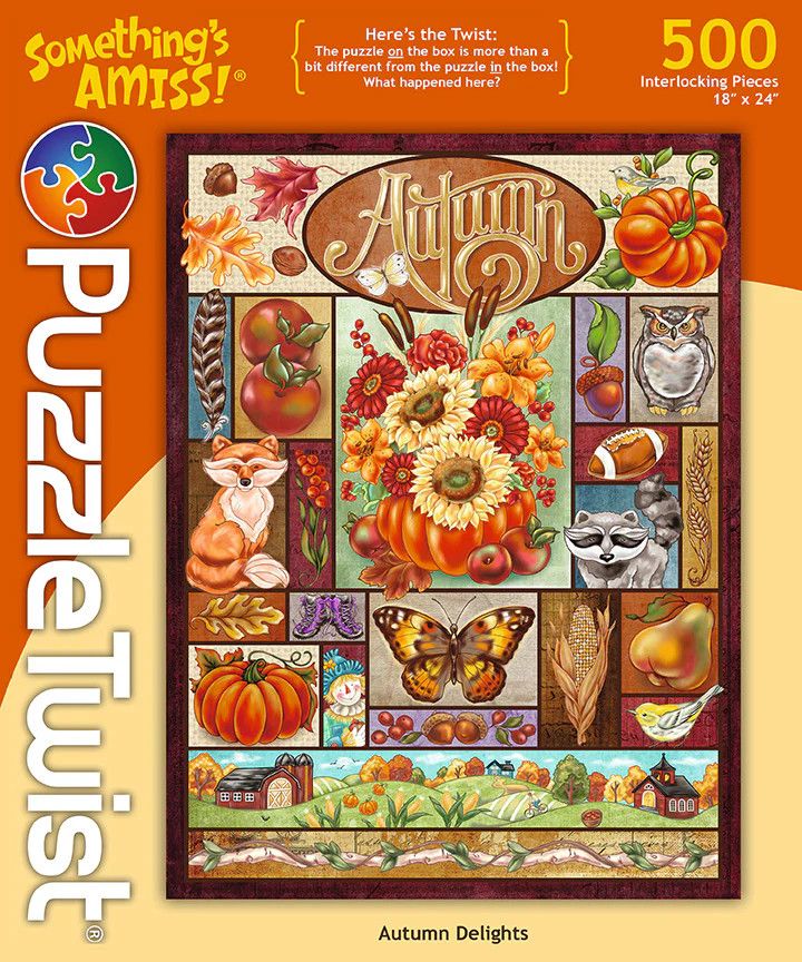PuzzleTwist 500 Piece Puzzle:, Design: Autumn Delights