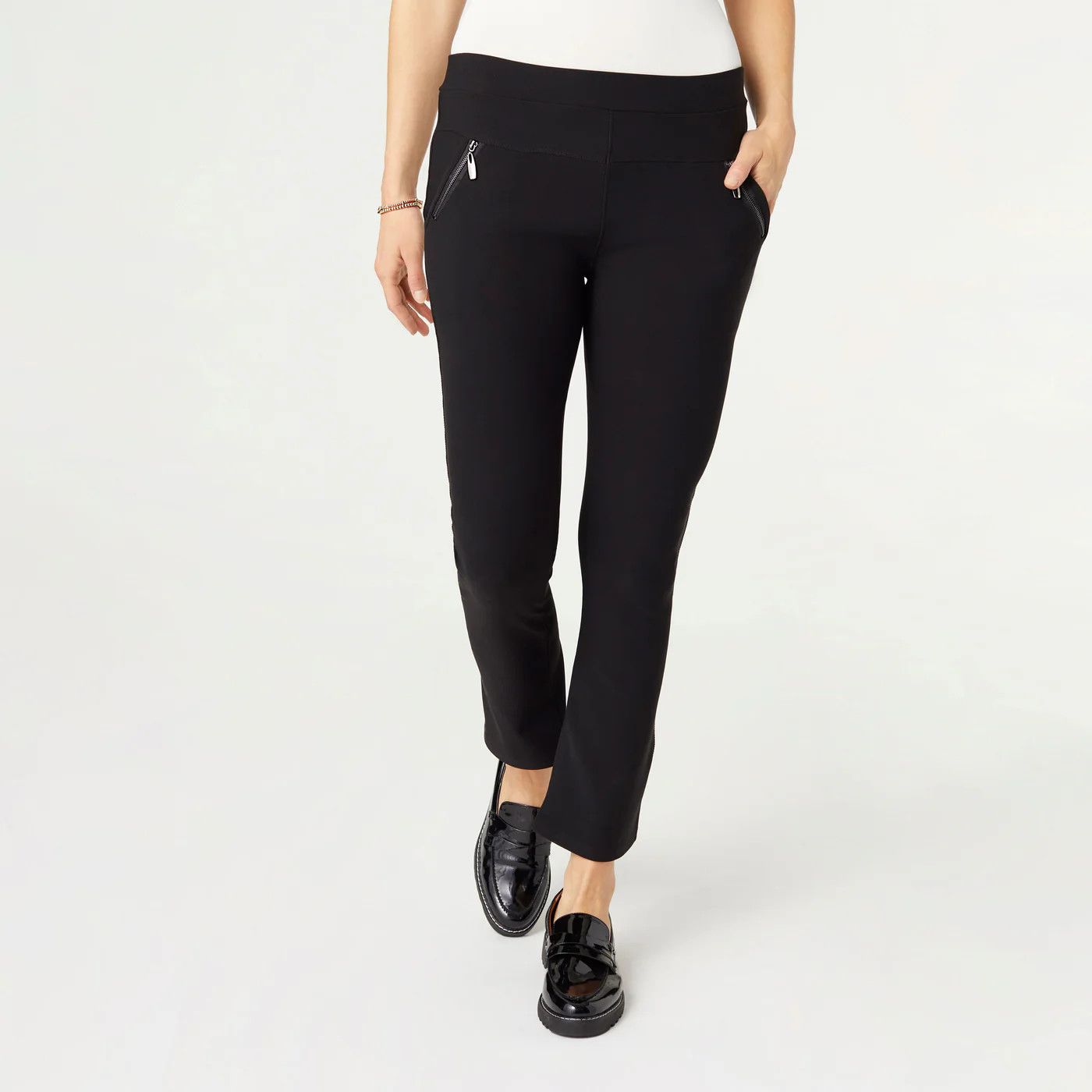 Coco + Carmen Jasmine Zip Pocket Flare Legging:, Color: Black:, Size: S/M