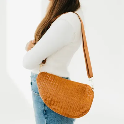 Pretty Simple Romee Woven Saddle Bag