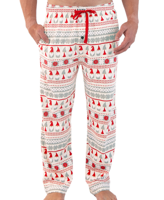 ^(P) Lazy One Gnome Fair Isle Men's PJ Pant