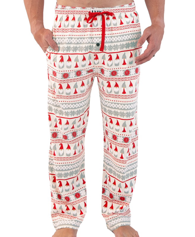 ^(P) Lazy One Gnome Fair Isle Men's PJ Pant