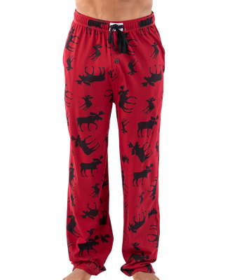 Lazy One Red Classic Moose Men's PJ Pant: