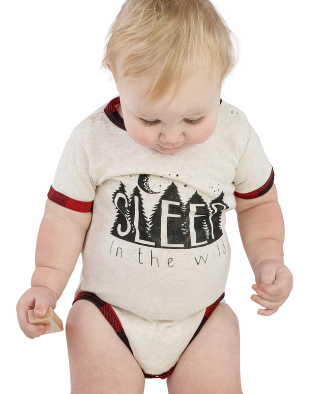 ^Lazy One Sleep in the Wild Infant Creeper Onesie