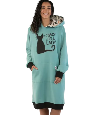 Lazy One Crazy Cat Lady Sleep Hoodie